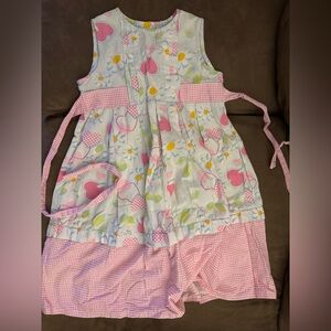 Rare Editions Pink and White Floral Kids Dress